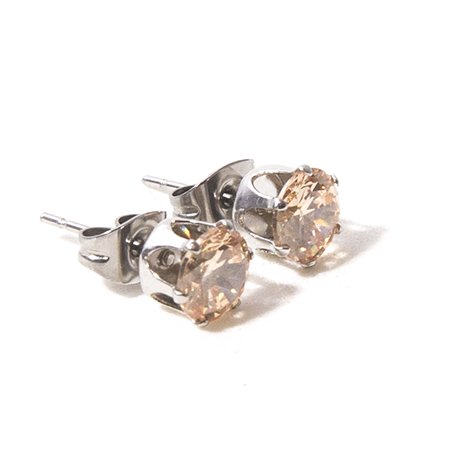 Aro acero chispita redondo color ambar 5.5 mm